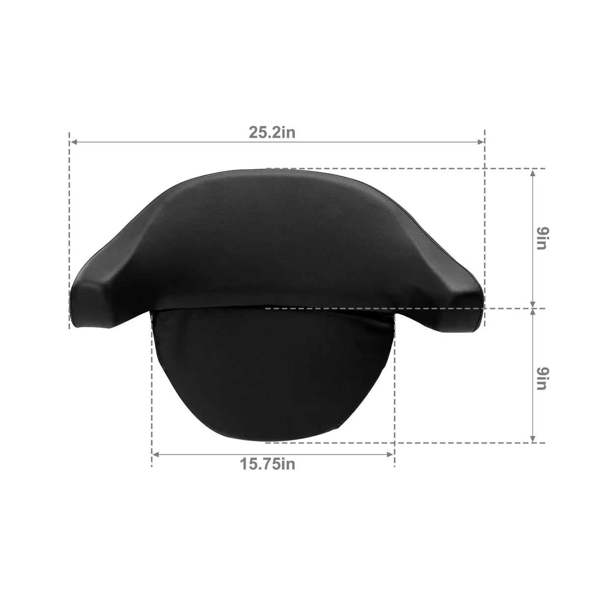 Black Tour Pack Backrest Pad for Harley Touring Electra Glide (1997–2013)