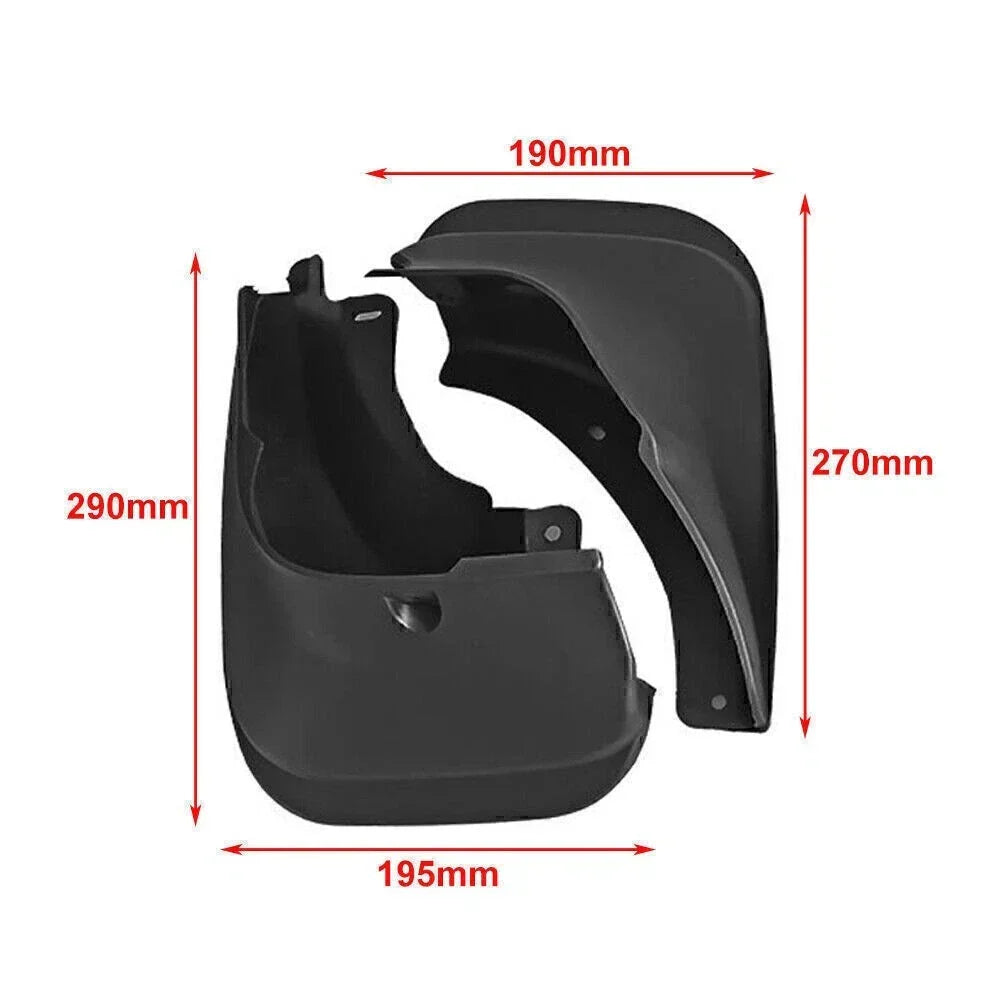 Set of Black Mud Flaps for 1993-1997 Toyota Corolla