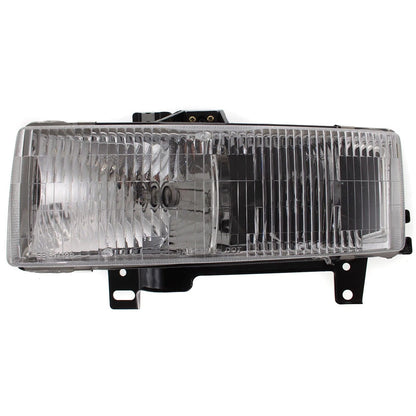 Halogen Headlight Set for Chevrolet Express 3500 (1996–2002) w/ Bulb Pair