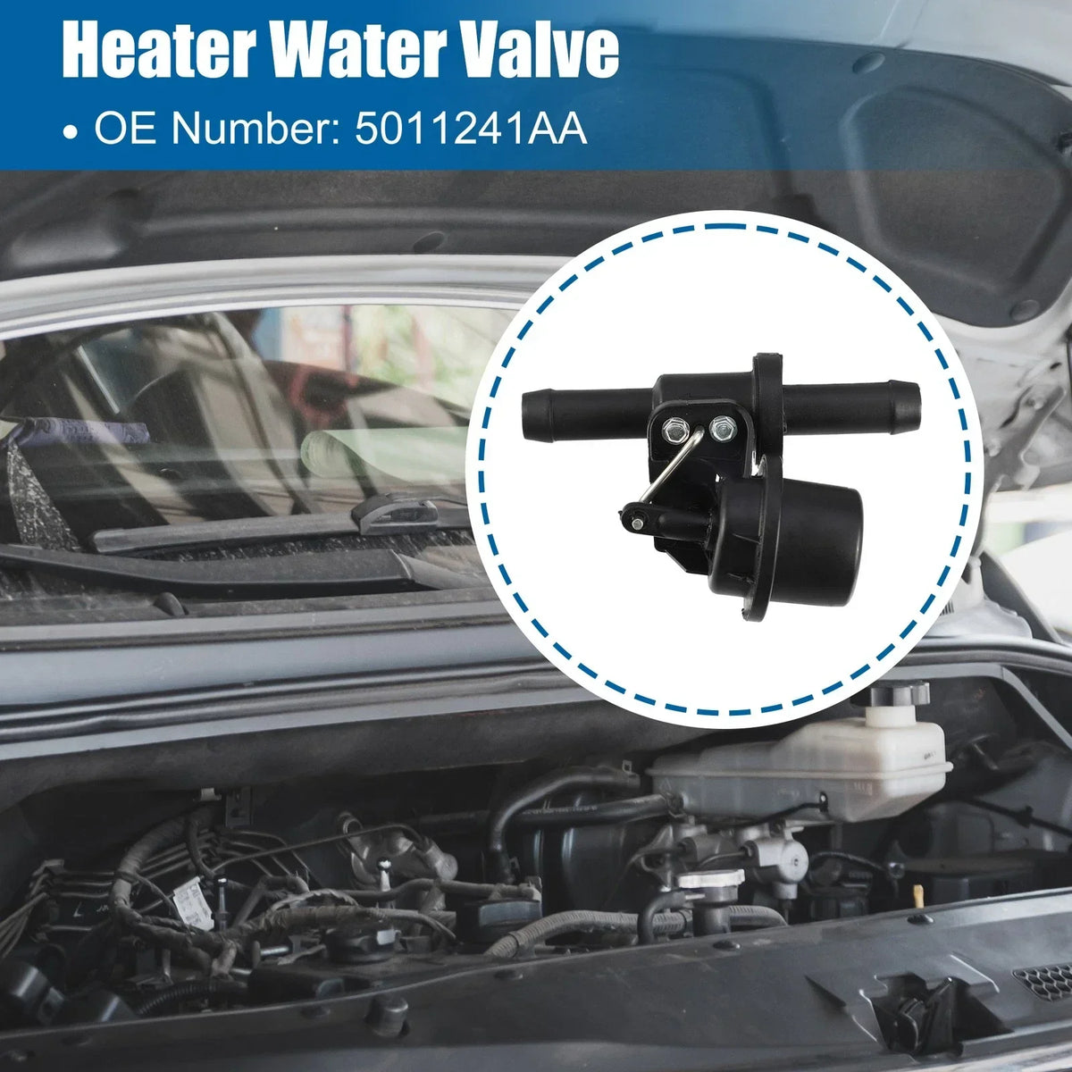 Radiator Water Valve - Black Plastic Metal for Dodge B2500 1500 Van (2000-2003)