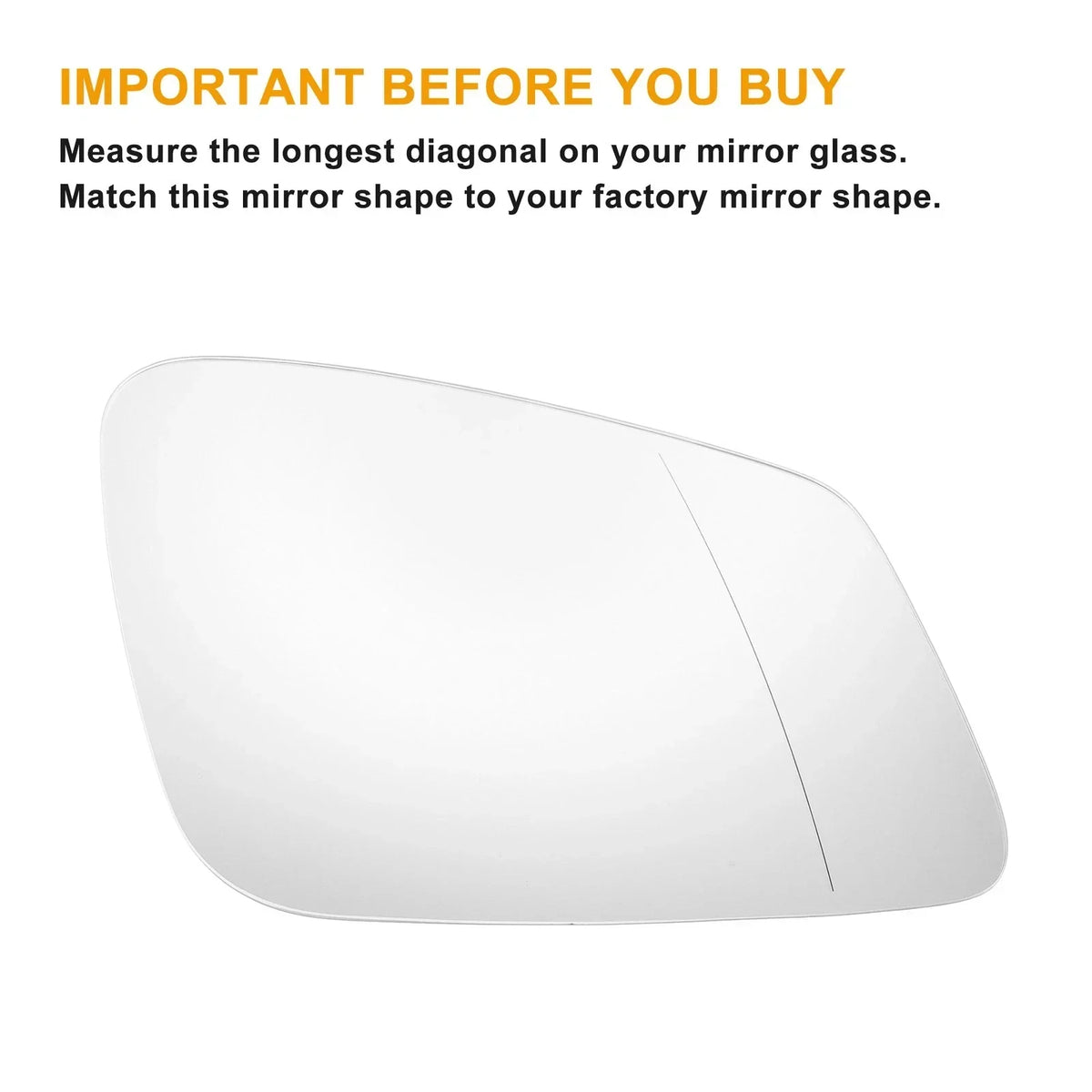 Heated White Mirror Glass Pair - Left & Right for BMW 2/3/4/5/6 Series