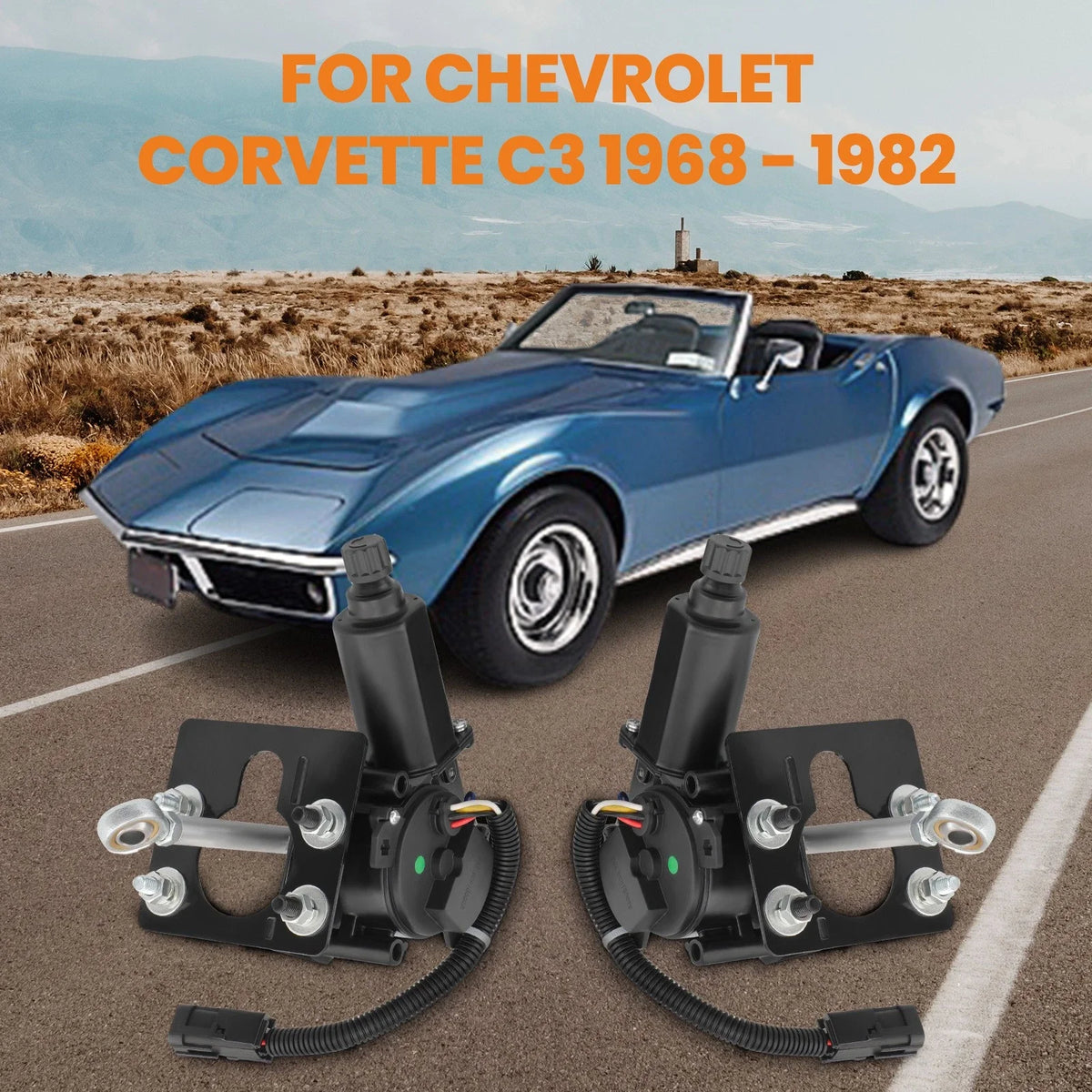 Headlight Conversion Kit (Electric) for 1975-1976 Corvette Stingray C3
