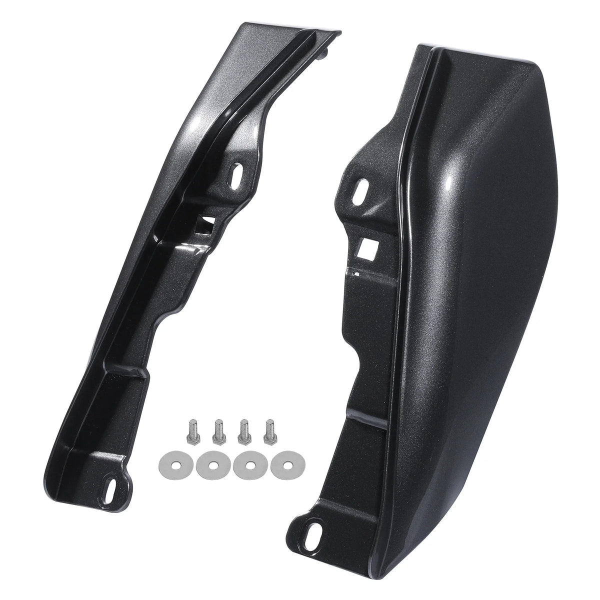 Mid Frame Air Deflectors - Black Geometric for Harley Touring 2009–Present