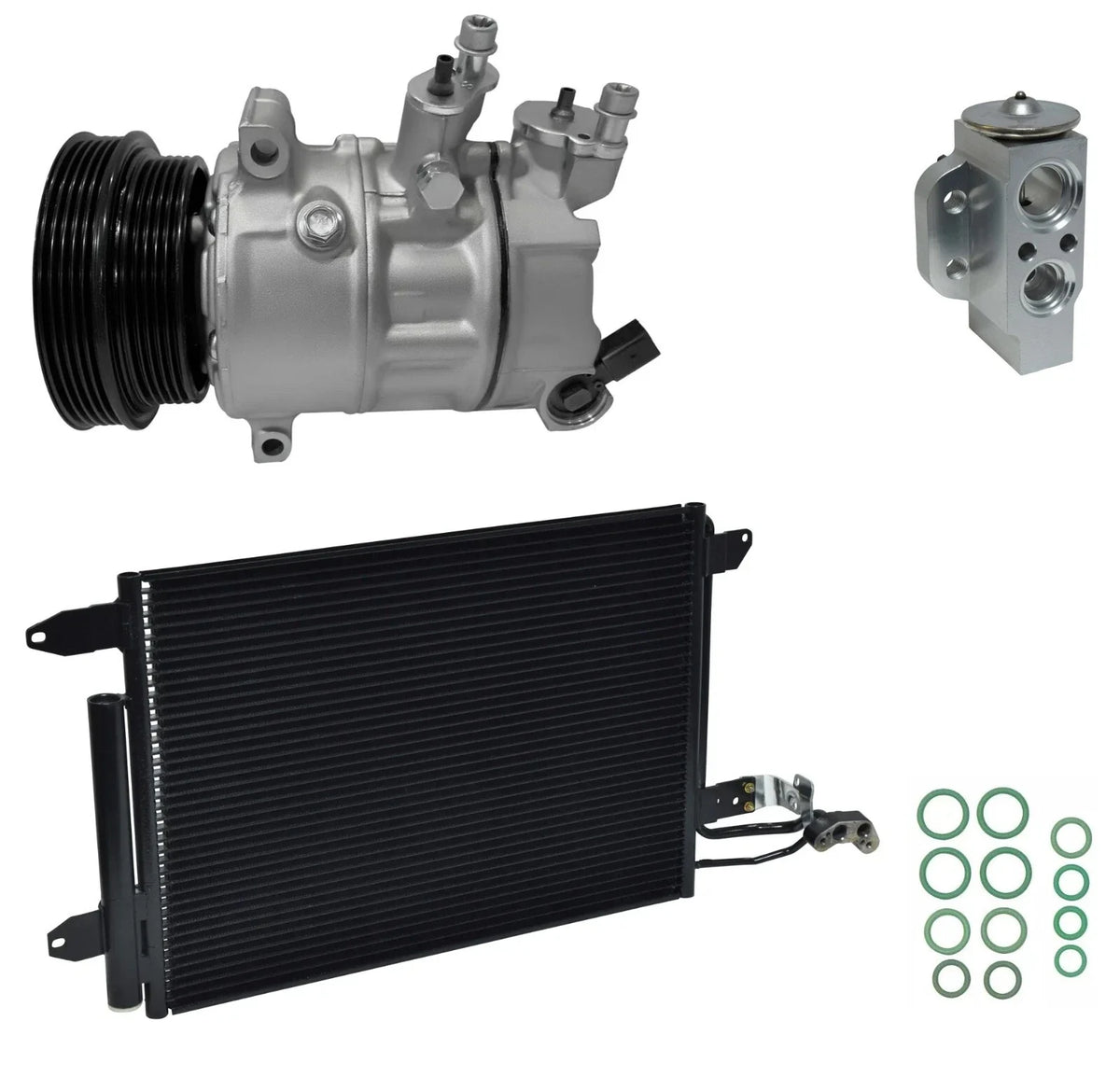 AC Compressor Kit With Condenser for Volkswagen Golf 2.5L (2010–2010)