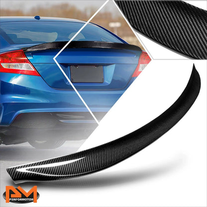 Rear Trunk Lid Spoiler - Carbon Fiber V2-Style for Honda Civic 2012-2015
