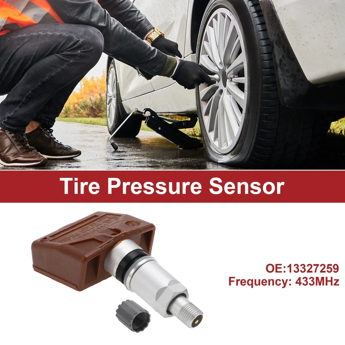 Tire Pressure Sensor for Buick Enclave (2016–2019) 433MHz No.13327259