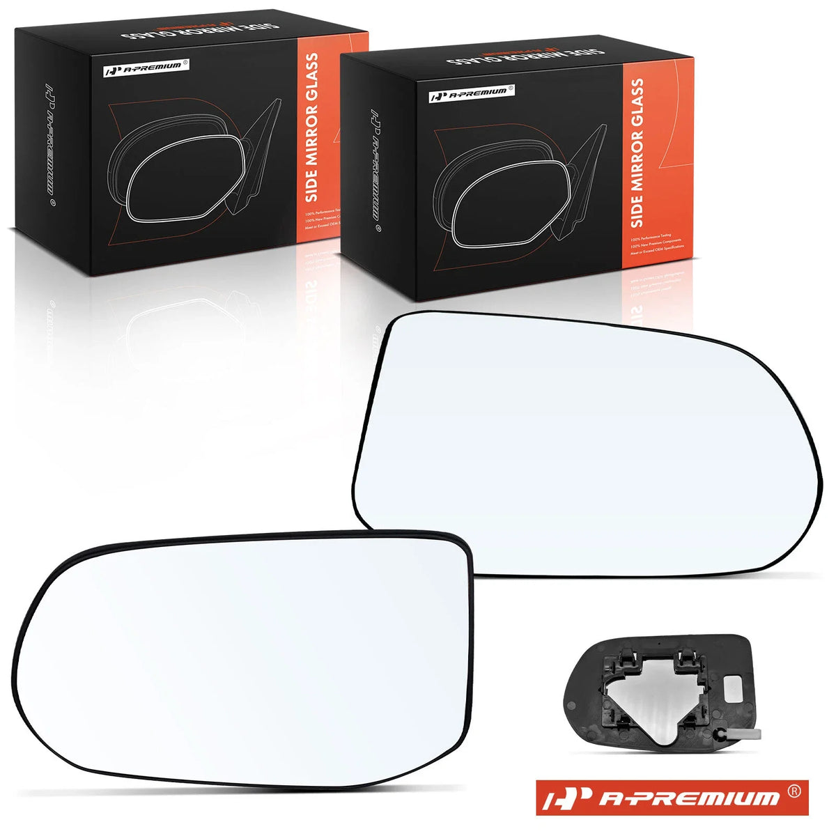 Pair Manual Mirror Glass for Honda Civic (2006–2011)