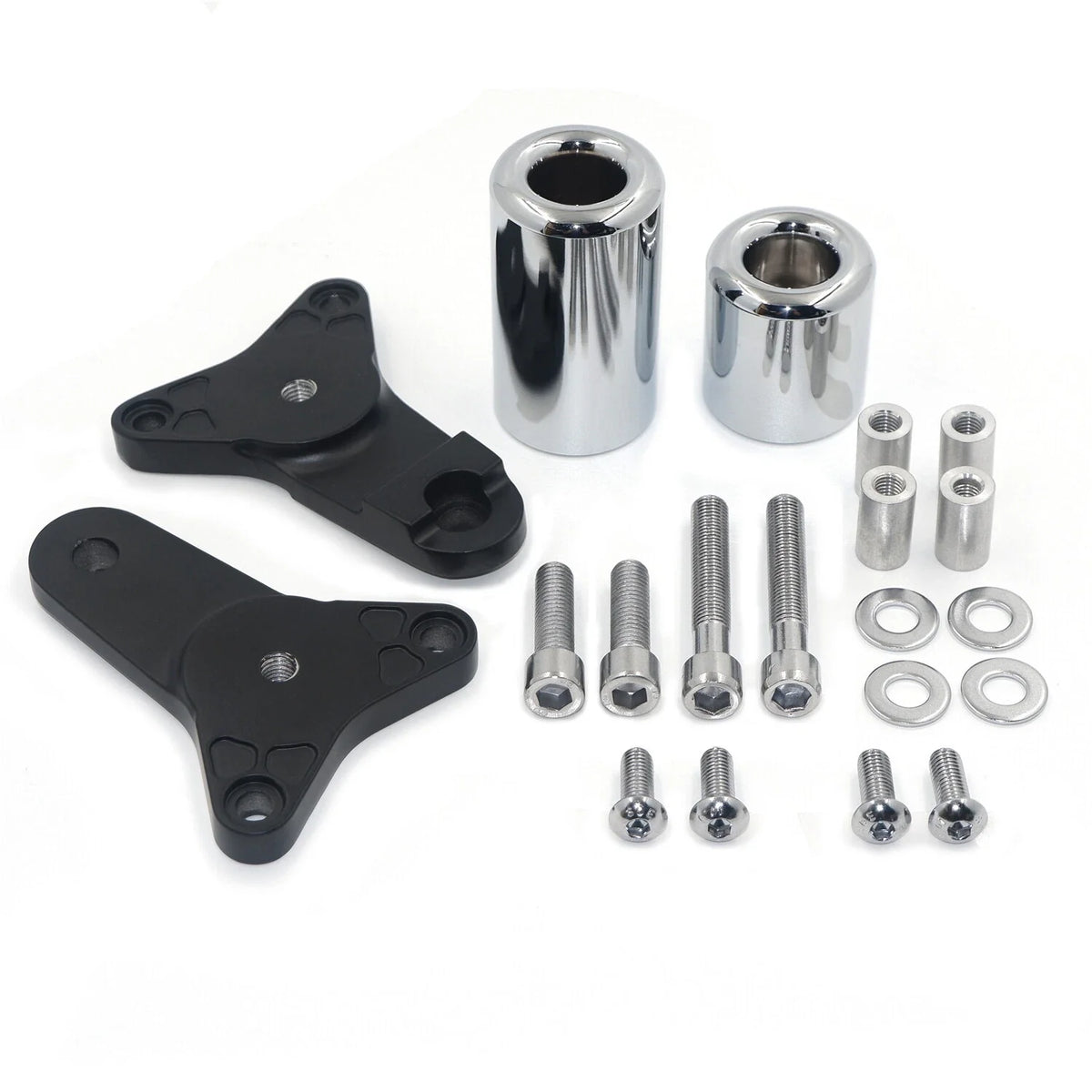 Aluminum Chromed Frame Slider Crash Protector for Suzuki 2011-2020, No Cut