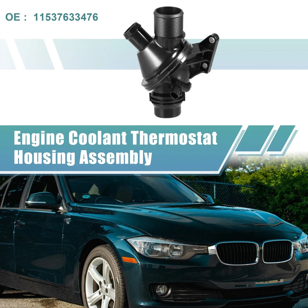 Engine Coolant Thermostat Housing Assembly for BMW 320i (2013–2015) 11537633476