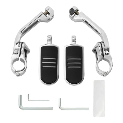 1-1/4" Chrome Long Pegstreamliner Highway Engine Guard Footpeg for Harley