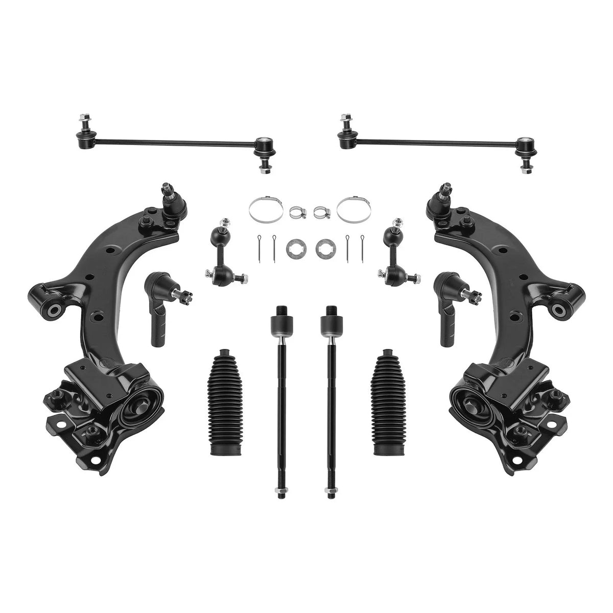 12x Front Control Arm & Tie Rods with Sway Bar for Honda CR-V (2007-2011)