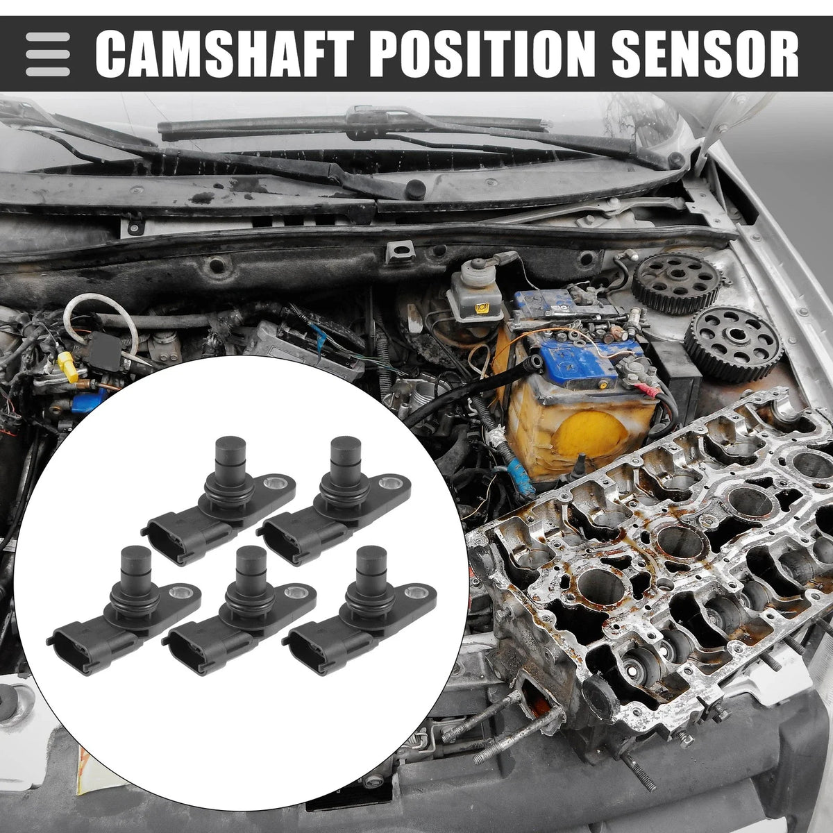 5X Crankshaft Position Sensor for Buick LaCrosse CXS (2007–2008) 12608424