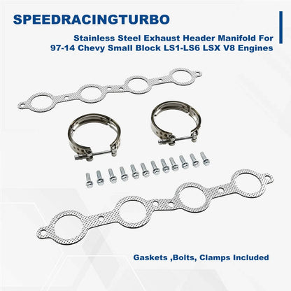 Exhaust Headers Set for LS1 LS2 LS3 LS6 LSX V8 Chevy (1997–2014) 2pcs