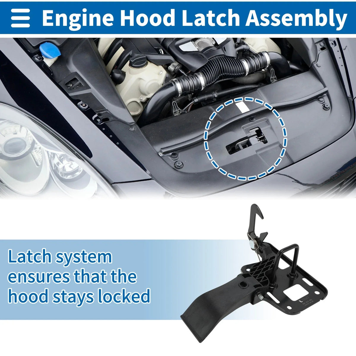 Hood Latch Assembly for Audi Q5 (2009–2017) No. 8R0823480