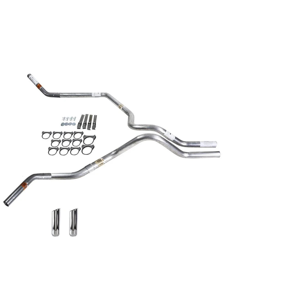 Dual Exhaust Pipe for F150 (1998–2004) 2.5" No Muffler RWD Tip Corner Exit