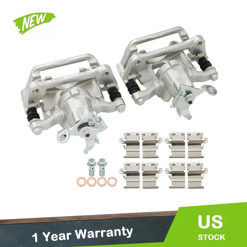 Set of 2 Rear Brake Calipers w/ Bracket for Dodge Journey (2012–2018)