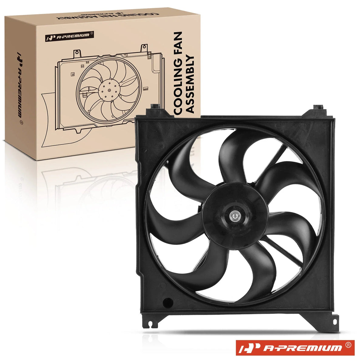 Cooling Fan Assembly with Shroud for Hyundai Sonata (1999–2005) Kia Optima (2001–2006)