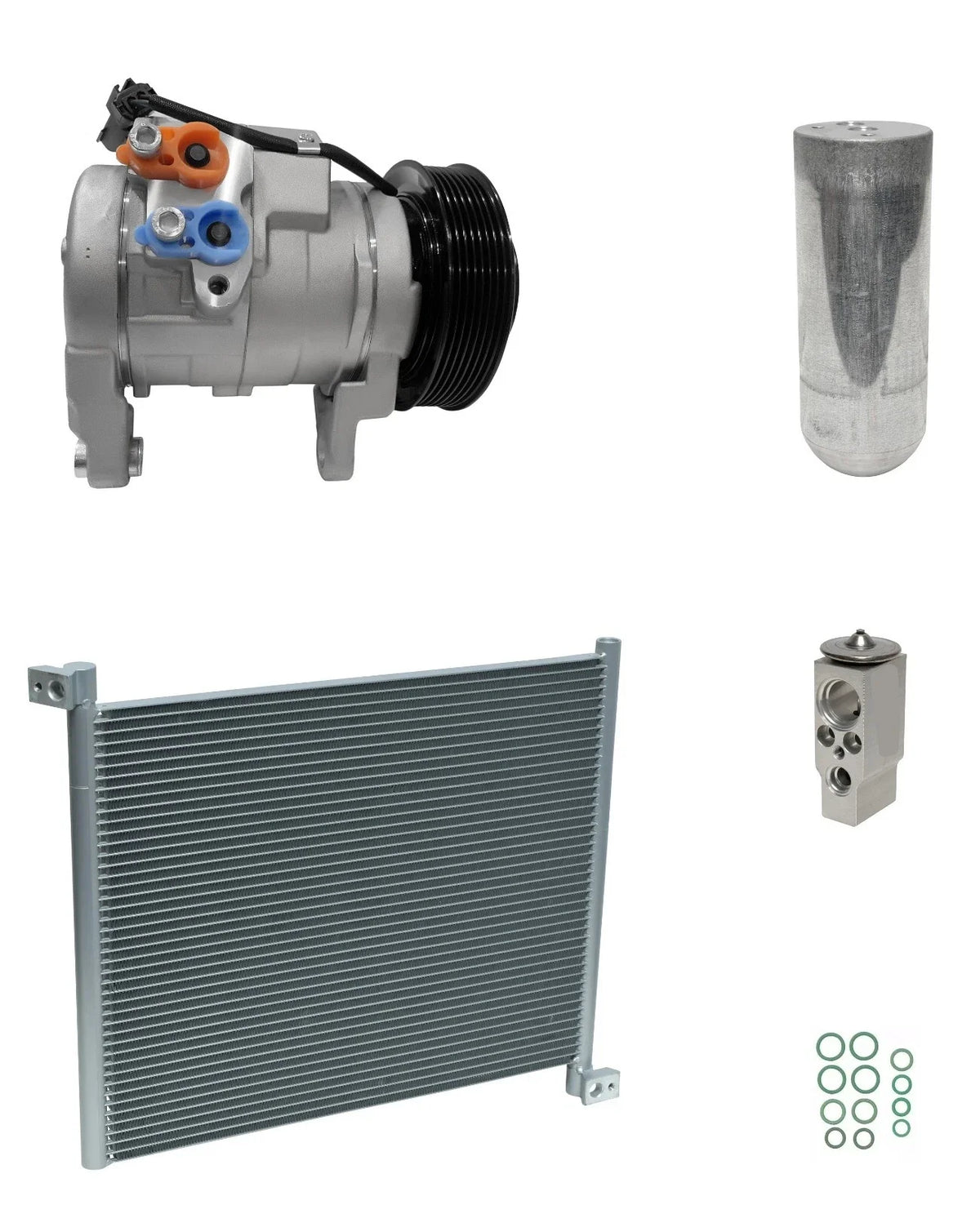 AC Compressor Kit with Condenser for Chrysler Aspen 5.7L (2007–2009)