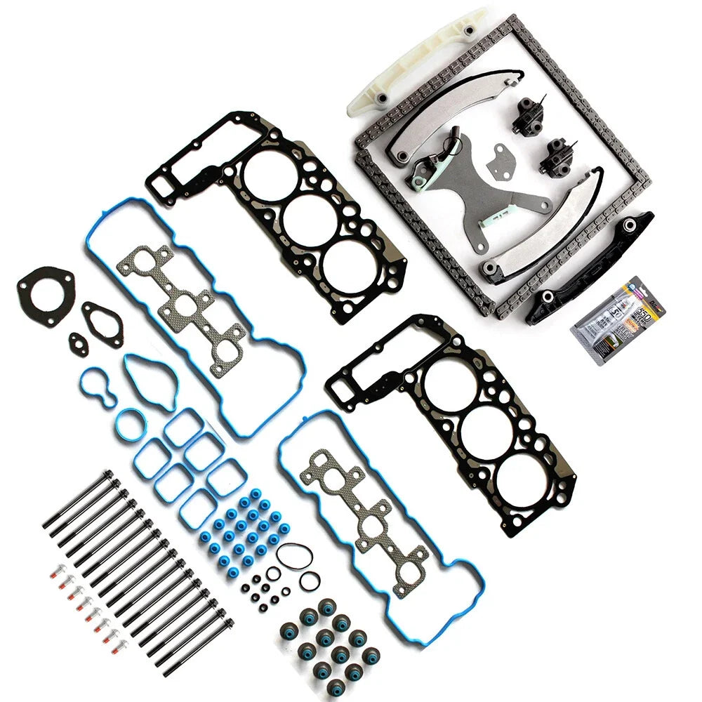 Timing Chain Kit with Head Gasket Bolt Set for 2005-2009 Dodge SUV