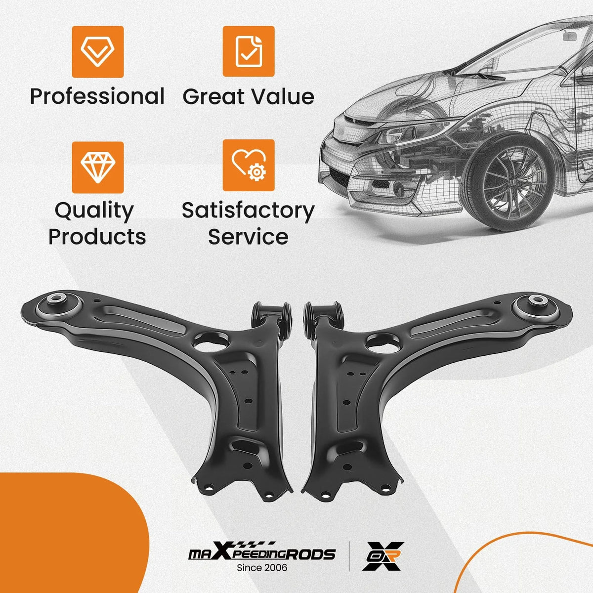 Front Lower Control Arm for Volkswagen Jetta (2011–2018)