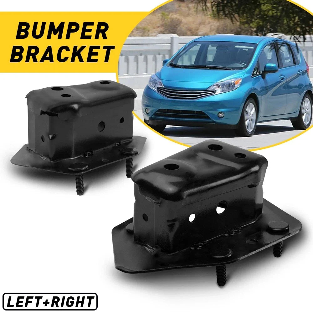 Pair Front Bumper Support Retainer Bracket Steel for Nissan Versa (2013–2019)