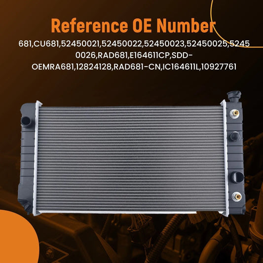 Cooling Radiator for S10 Blazer/Pickup (1988–1993) CU681 RAD681