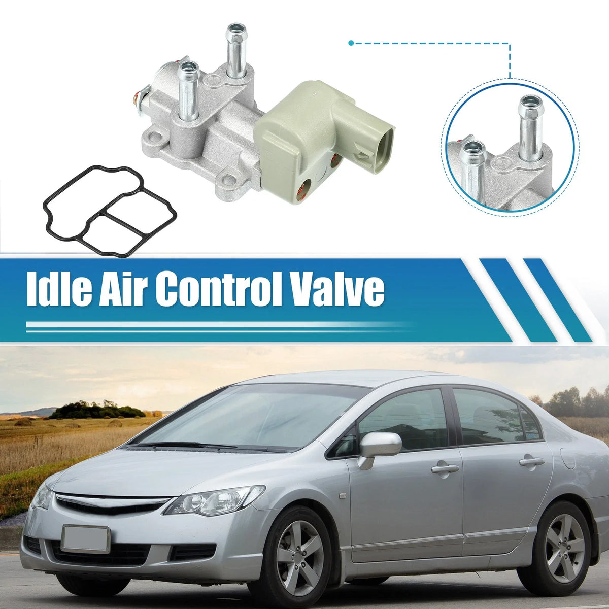 Set of 1 Idle Air Control Valve 16022-P2A-J01 for Honda Civic (1996–2000)