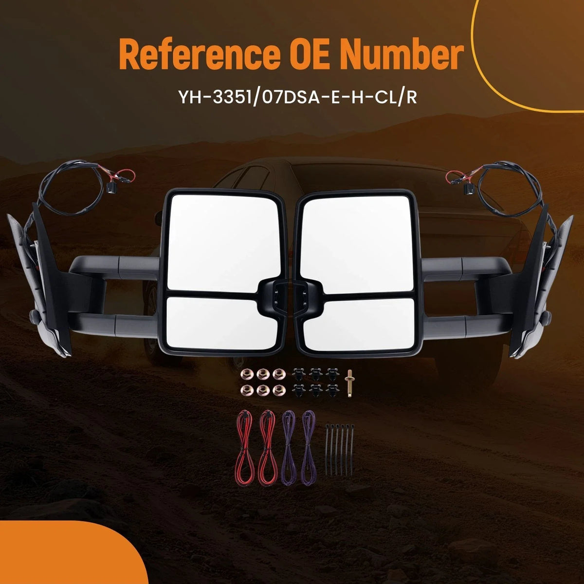 Heated Power Towing Side View Mirror for Chevy Avalanche (2007–2013)