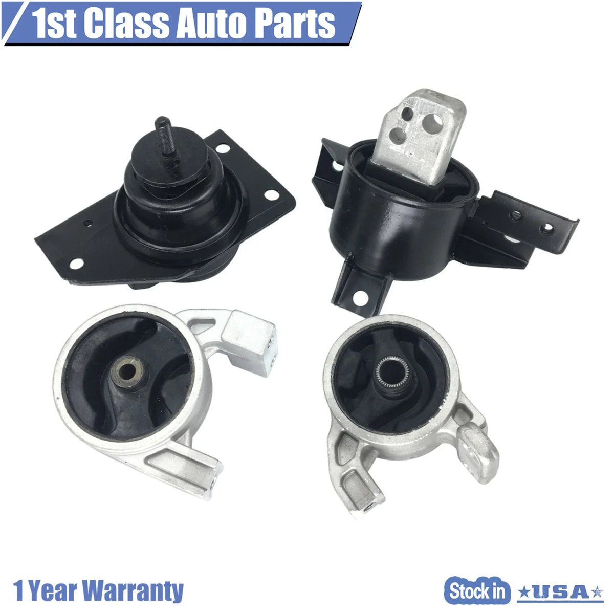 4PCS Engine Motor & Trans Mount Set for Hyundai Kia Accent Rio5 (2006–2011)