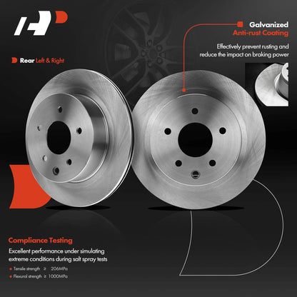 Disc Brake Rotor & Pad Set for 2014–2019 Nissan Rogue Sport