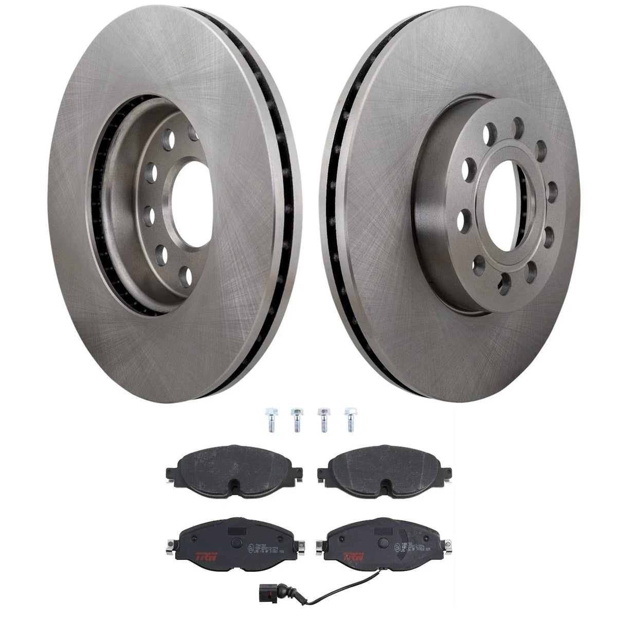 2X Disc and Pad Brake Kit for VW Golf A3