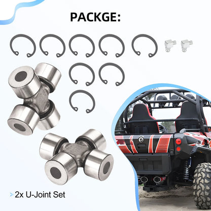 2X U-Joint Kit for Can-Am Renegade 570 EFI Rear Drive Shaft 2016-2018