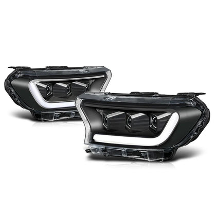 LED DRL Switchback Turn Signal Projector Headlights for Ford Ranger (2019–2023)