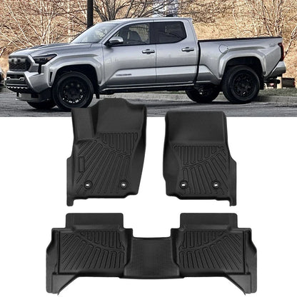 Floor Mats Set for 2024-2025 Toyota Tacoma Double Cab - All Weather