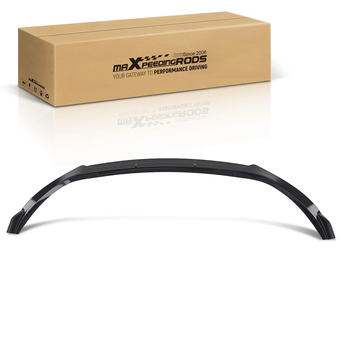 Black Front Bumper Lip for Mercedes-Benz C-Class W205 (2015–2018) AMG Sport