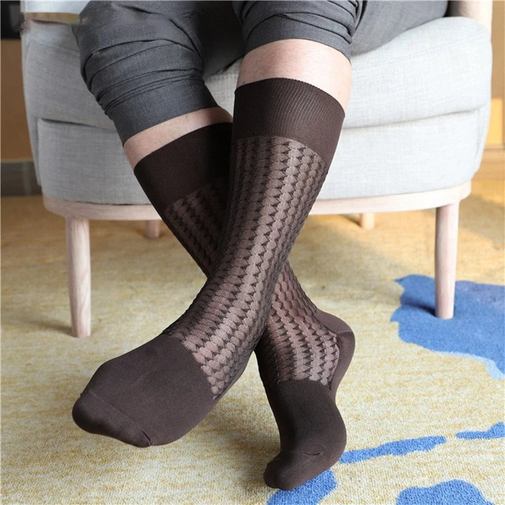 Comfort Mens Knee High Dress Socks - Breathable Stockings (2023)