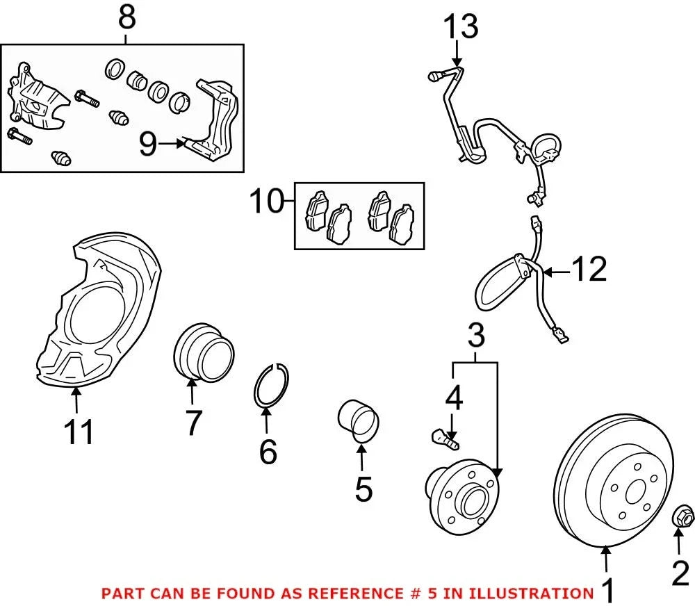 Front Wheel Bearing for Lexus RX350 RX450h (2010–2015)