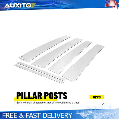 Chrome Window Pillar Trim Set of 6 for Cadillac Deville DTS 2000-2011