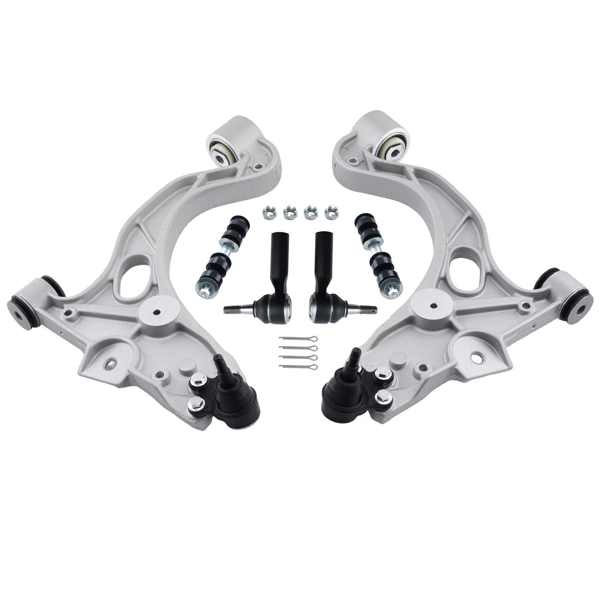 6-Piece Front Lower Control Arms Tie Rods for Buick LeSabre & Cadillac