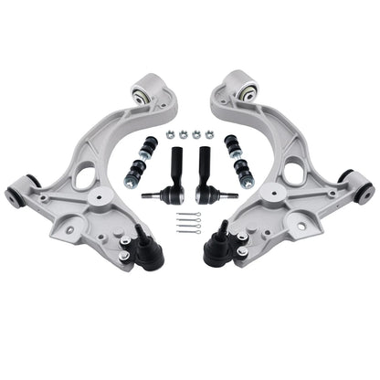 6-Piece Front Lower Control Arms Tie Rods for Buick LeSabre & Cadillac
