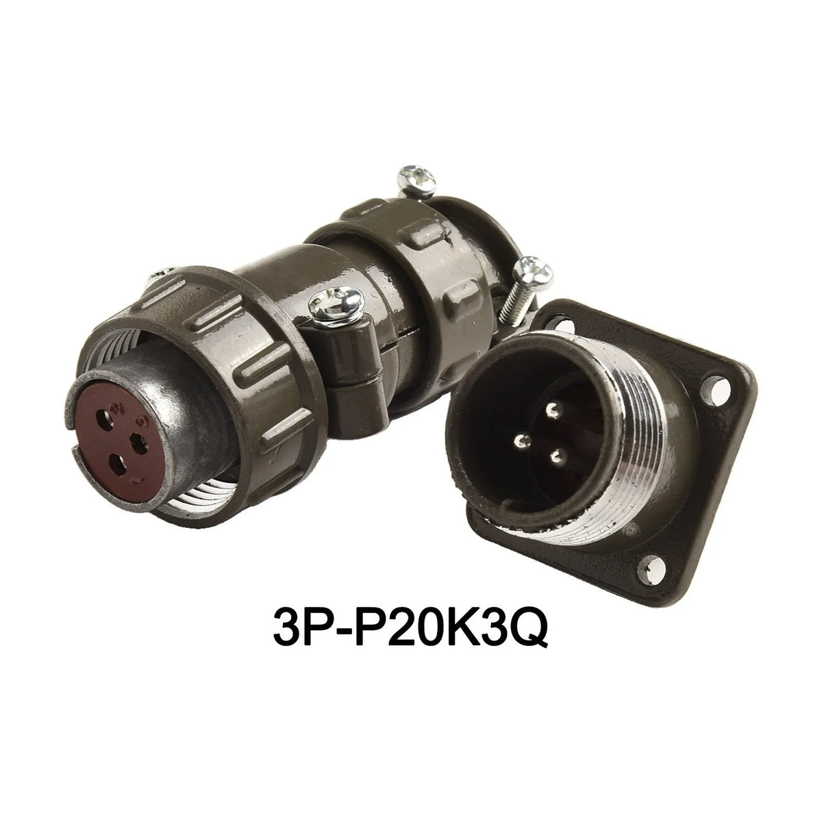 M20 Panel Mount Flange Aviation Connector with 27 Pin Contacts