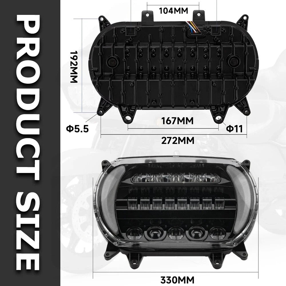 LED Headlight for 2015–2024 Road Glide by Harley