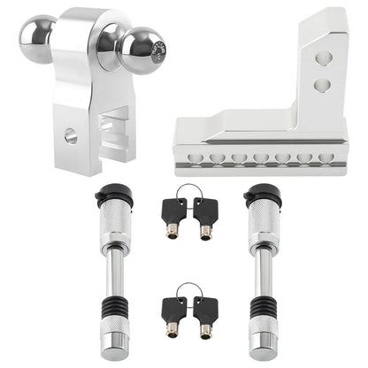 5000 lb Dual Ball Trailer Hitch with 6" Drop (2-5/16" & 2" Ball)