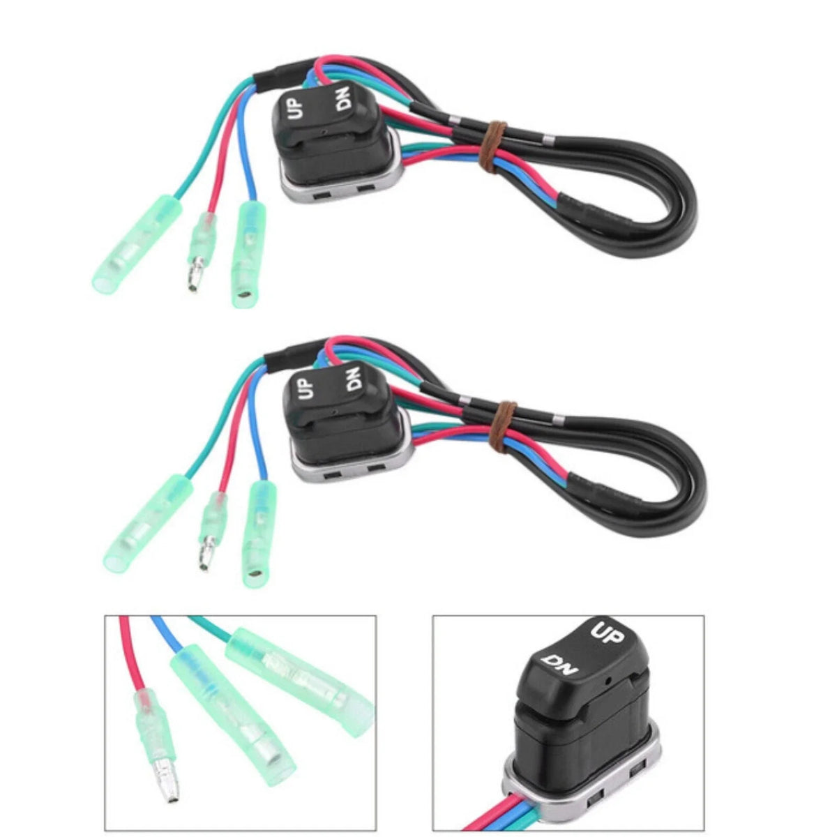 2Pcs Trim Tilt Switch for Yamaha Outboard Motors (703-82563-02-00, 703-82563-00)