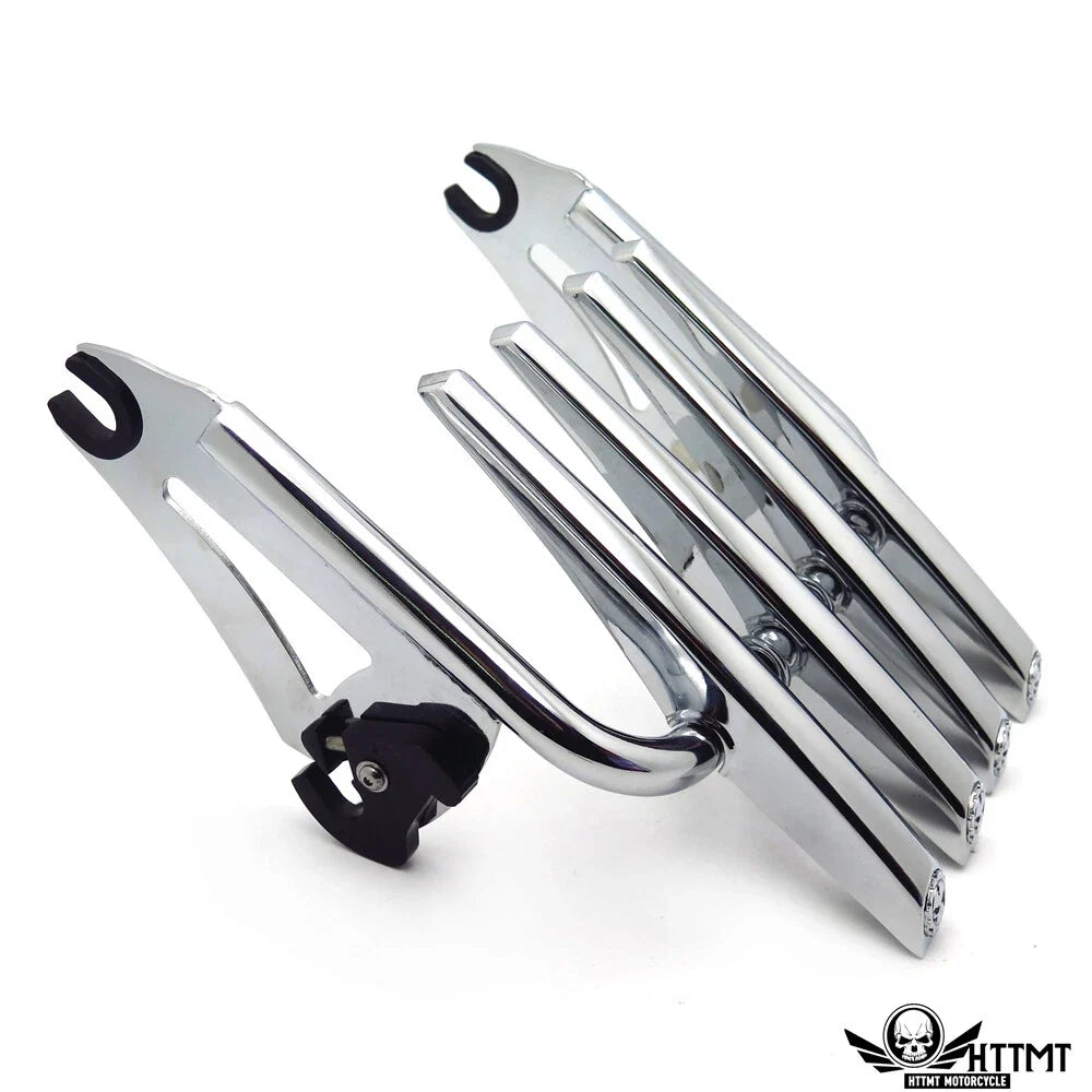 Detachable Chrome Skull Luggage Rack for Harley Touring 2009-2013