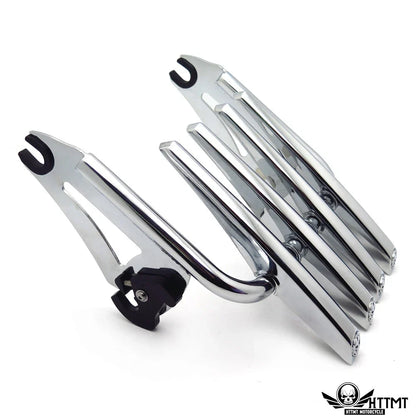 Detachable Chrome Skull Luggage Rack for Harley Touring 2009-2013