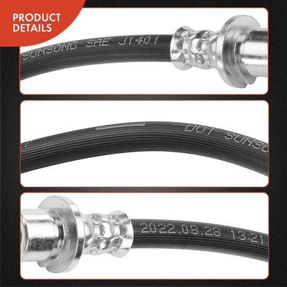 Rear Brake Hose Pair - 2X Hydraulic Lines for Honda Civic (1984-2000)