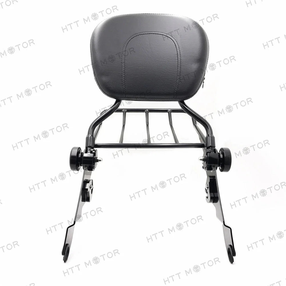 Adjustable Backrest Sissy Bar & Luggage Rack for Harley Touring 2009-2015
