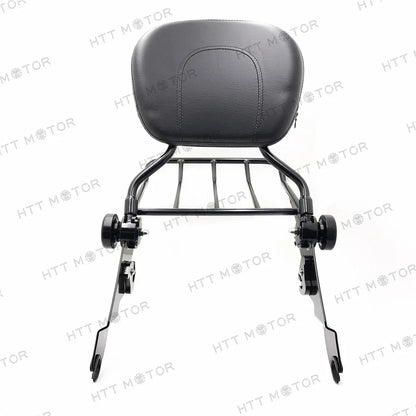 Adjustable Backrest Sissy Bar & Luggage Rack for Harley Touring 2009-2015