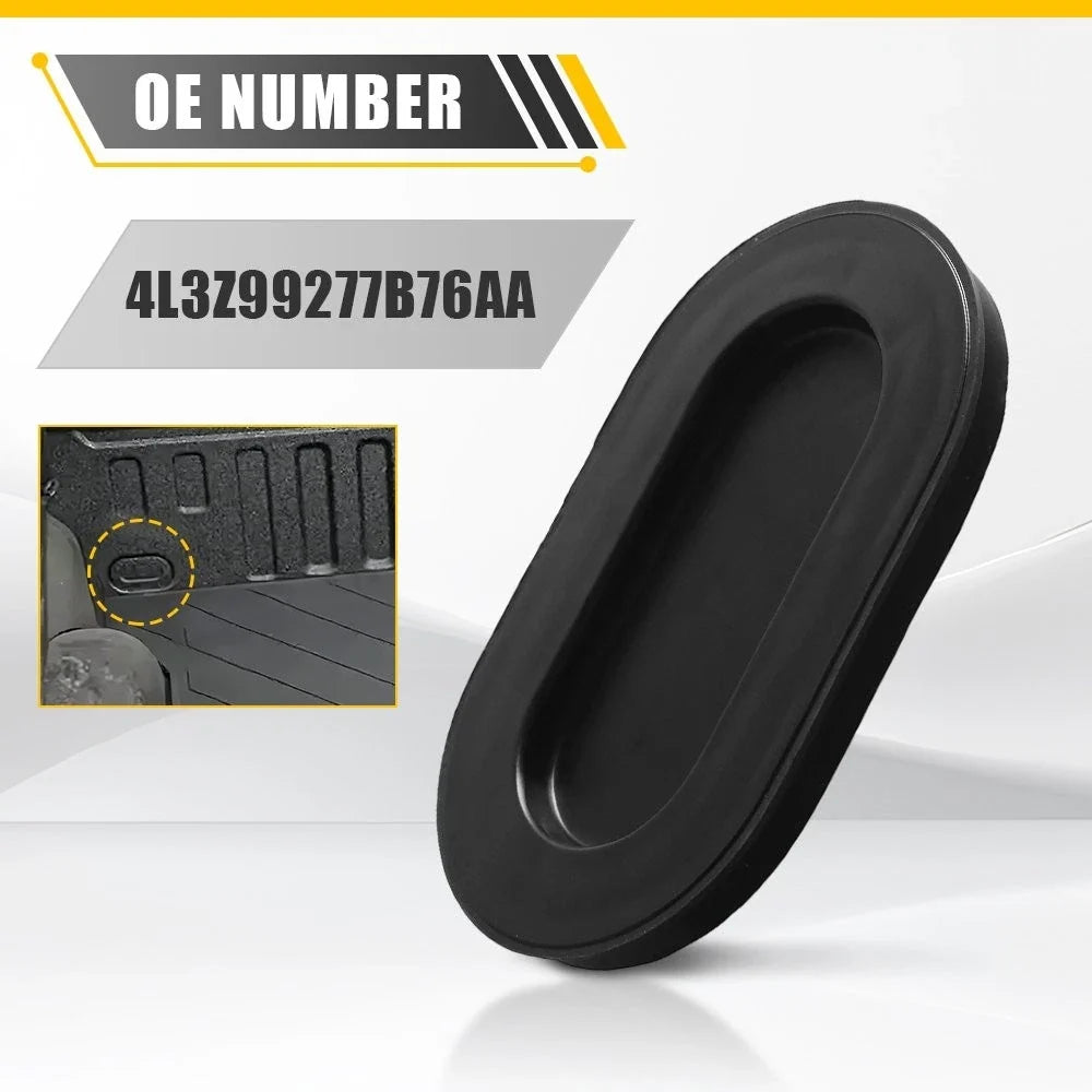 2pc Oval Drain Hole Plug Cover for Ford F-150 (1999–2018) Black OEM